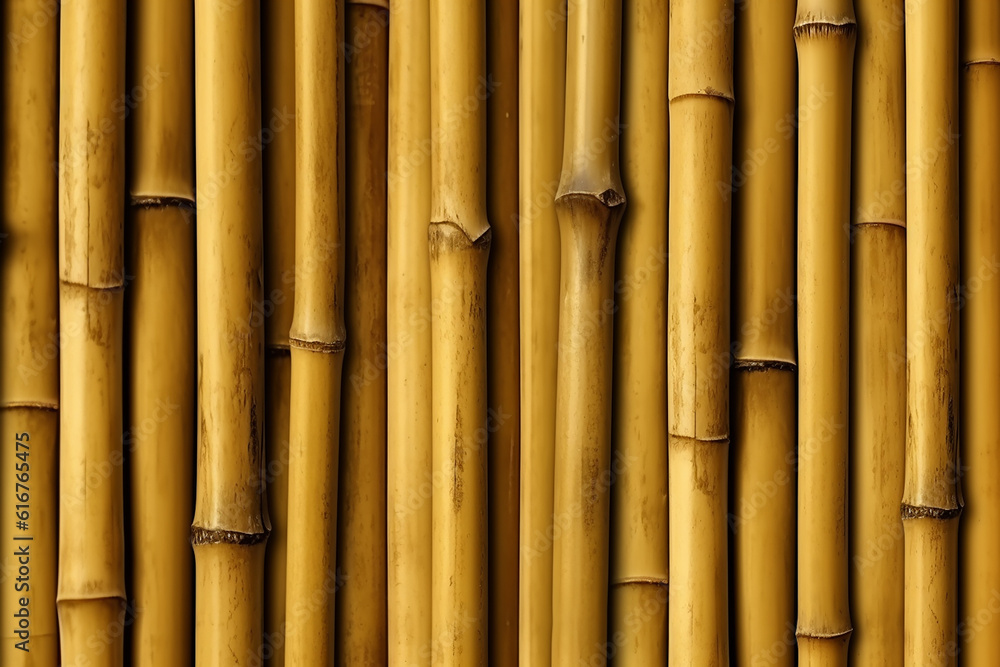 Fototapeta premium Bamboo Fence Background | Created with Generative AI Tools