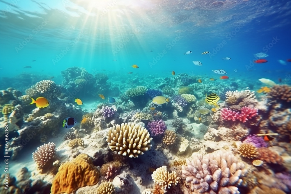 custom made wallpaper toronto digitalUnderwater World | Coral Fishes of the Red Sea | Created with Generative AI Tools