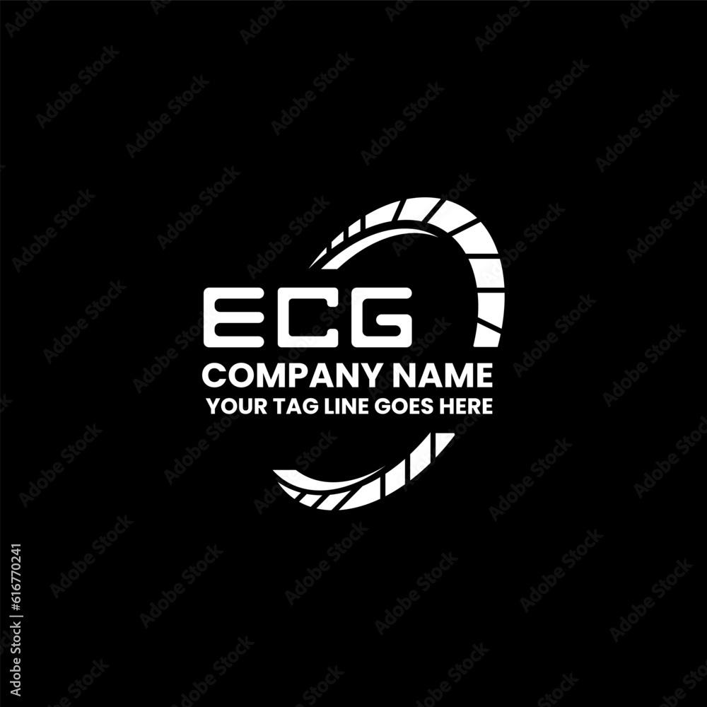 ECG letter logo creative design with vector graphic, ECG simple and ...