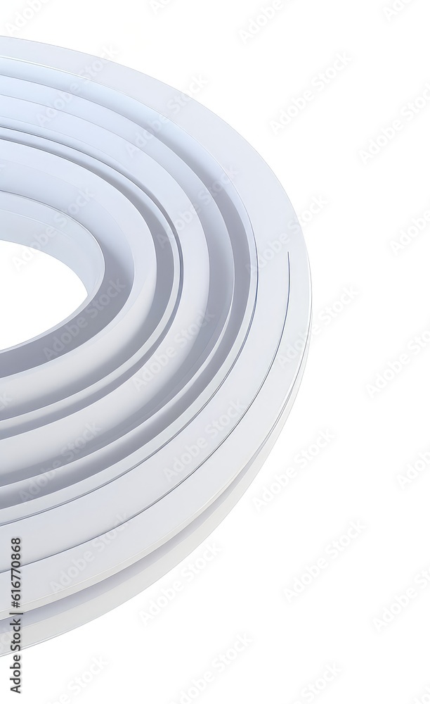 Fototapeta premium Grey and white 3d circles background, abstract design element. Generative ai.
