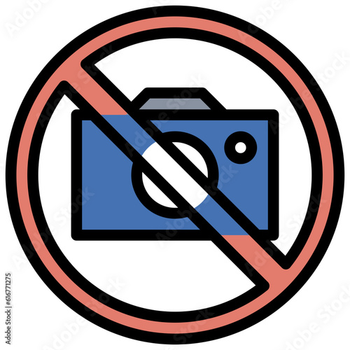 no photo line icon,linear,outline,graphic,illustration
