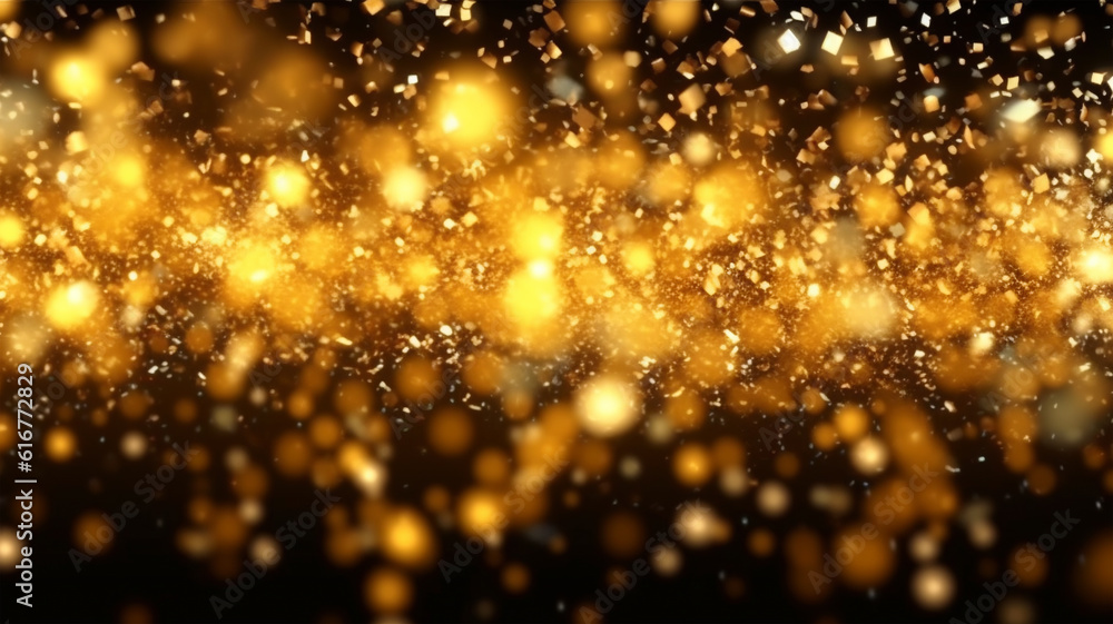Festive abstract gold bokeh background, party, Christmas, new year, anniversary Festive abstract gold bokeh background, party, Christmas, new year, anniversary