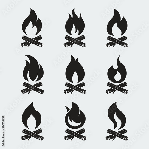 firewood logo line art design