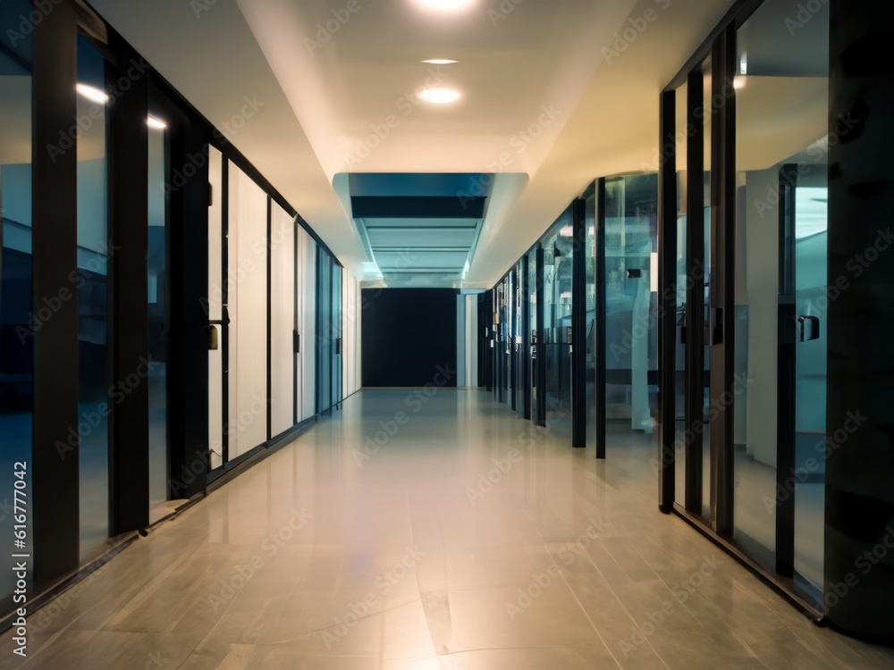 corridor in a building corridor in a building