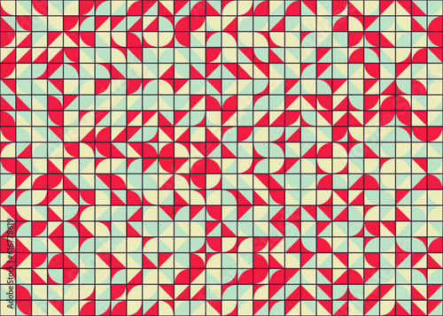 Abstract Geometric Pattern generative computational art illustration