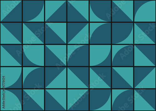 Abstract Geometric Pattern generative computational art illustration