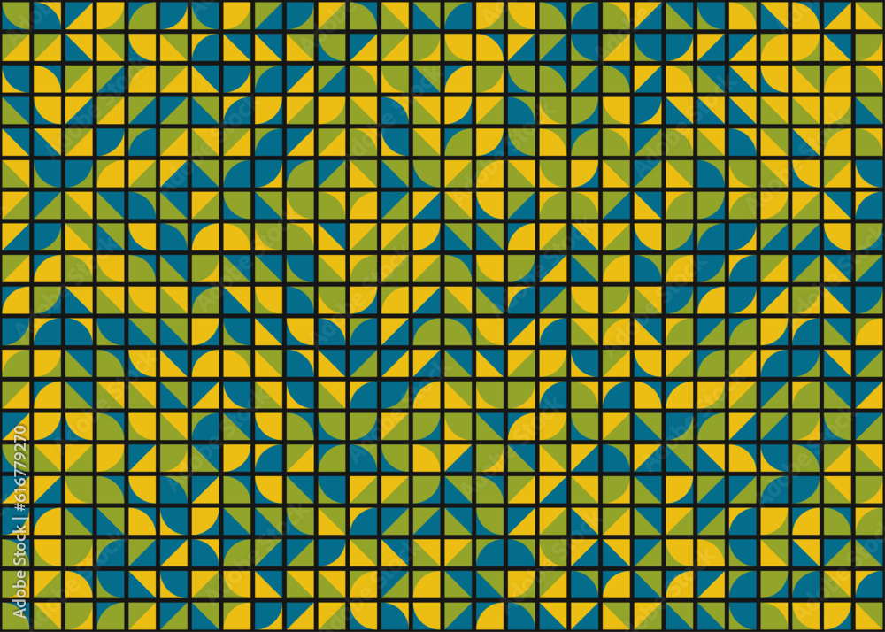 Fototapeta premium Abstract Geometric Pattern generative computational art illustration