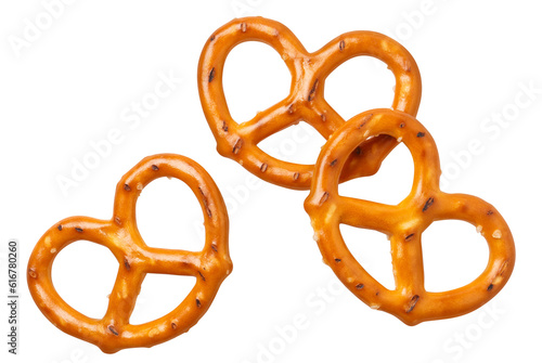 Fototapeta Delicious pretzels cut out
