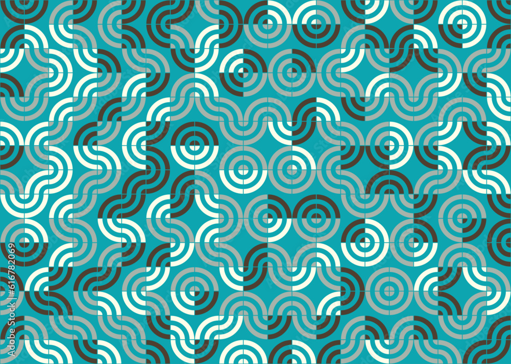 Naklejka premium Abstract Geometric Pattern generative computational art illustration