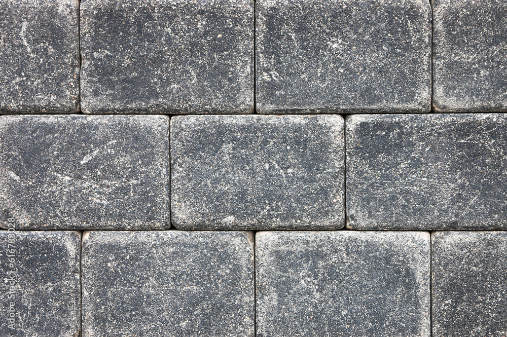 Obraz premium gray decorative pavement tiles close-up
