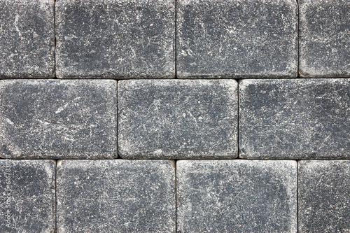 gray decorative pavement tiles close-up