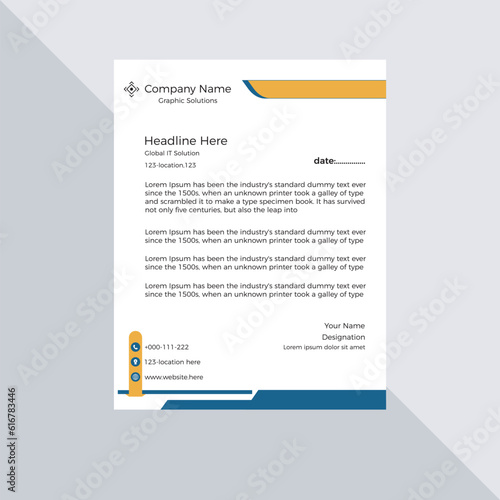 corporate letter head design template