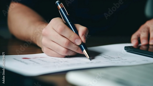 close up of a person signing a document © PhotoFlex