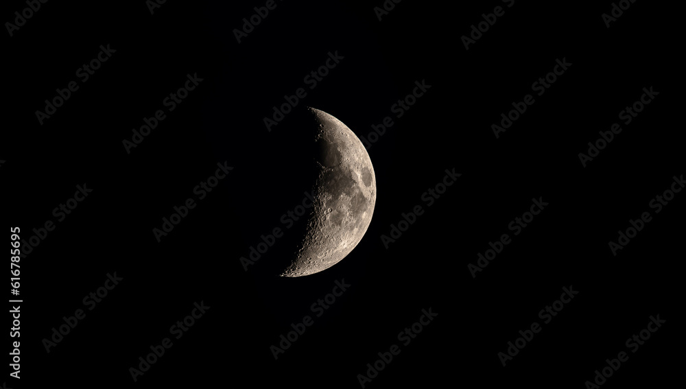 Crescent moon in a cloudless sky Crescent moon in a cloudless sky