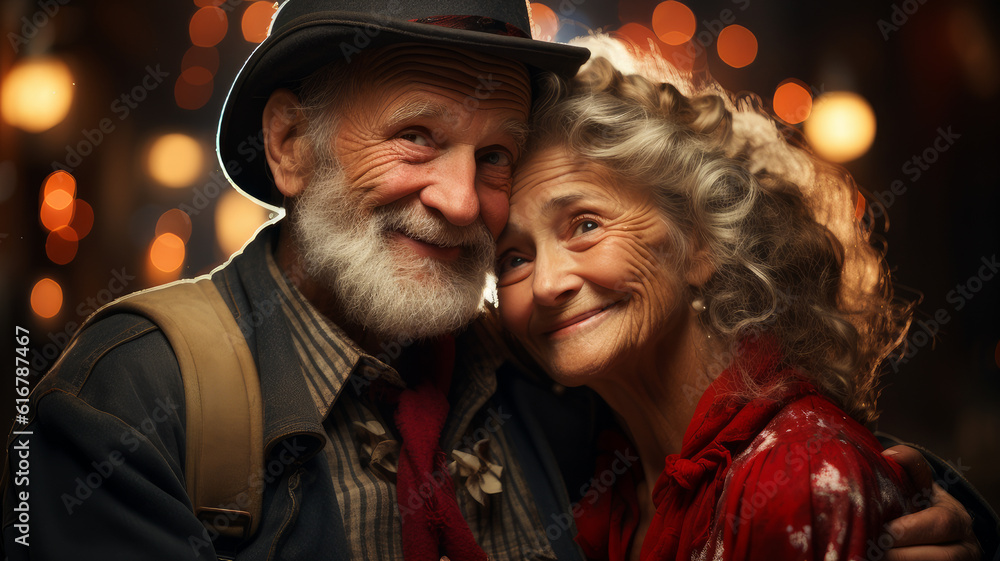 Fototapeta premium old people in love