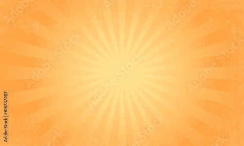 Wallpaper Mural sun rays background with grunge texture, retro 70s background, vector illustration Torontodigital.ca