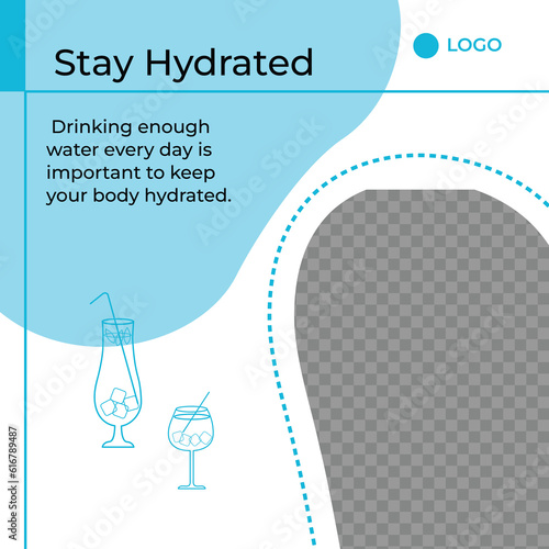 Stay hydrated social media post template