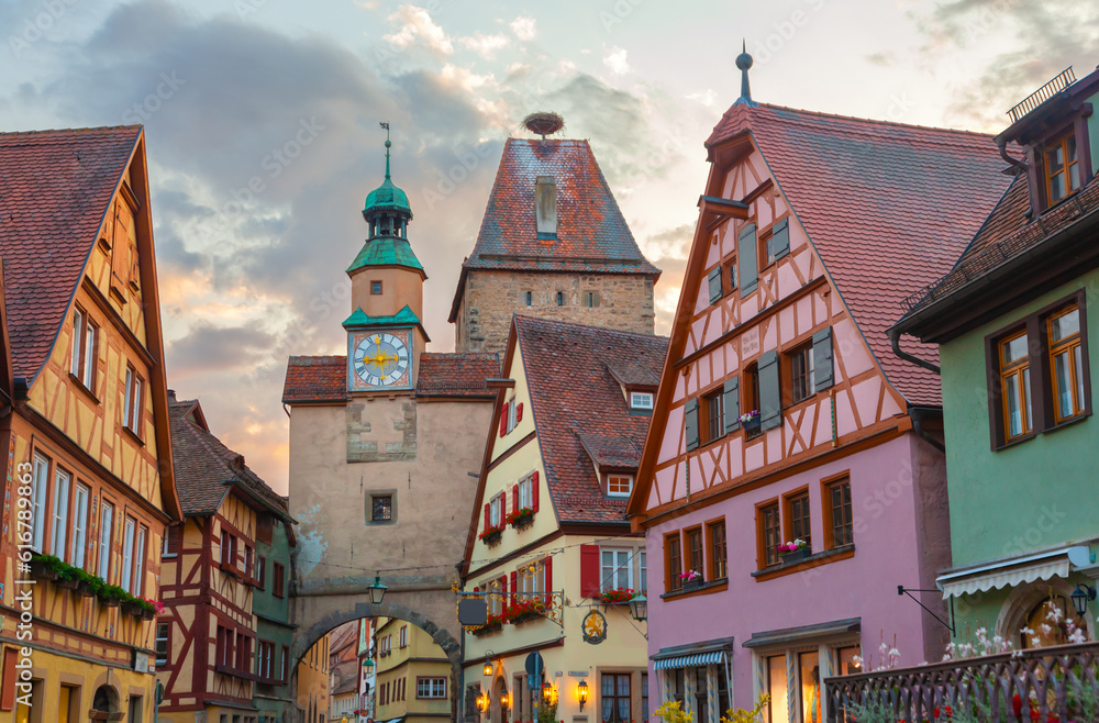 Fototapeta premium Markus Tower in Rothenburg ob der Tauber