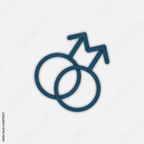 Gender symbol of gay. Sexual orientation. Vector illustration