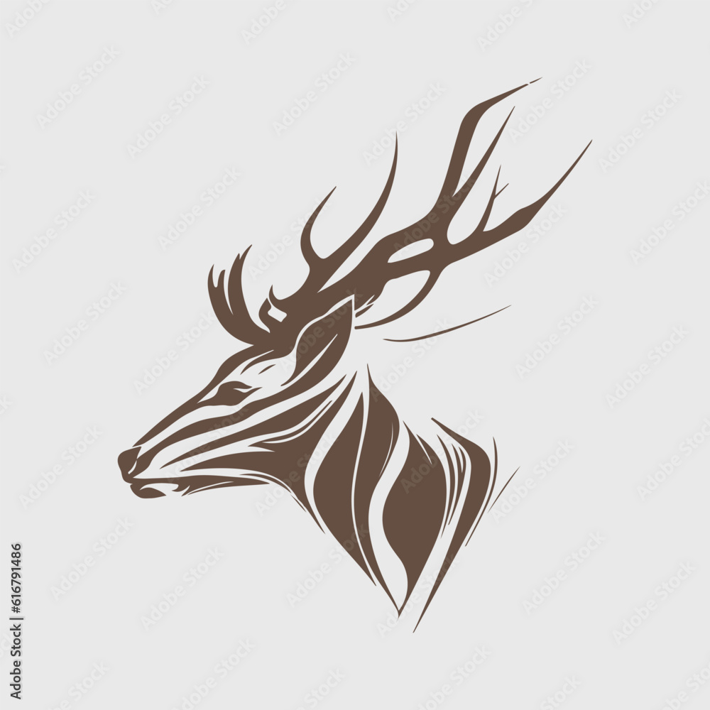 Modern abstract vector deer logo template Modern abstract vector deer logo template