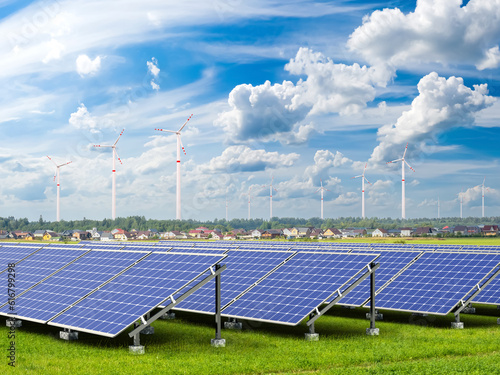 Solar power plant. Environm...