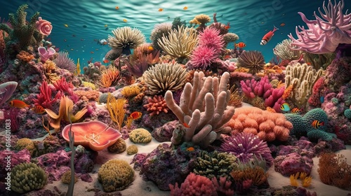 coral reef with fish © Ross