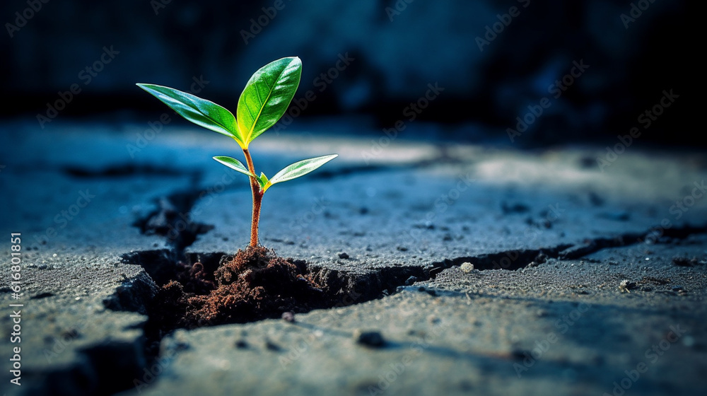 Green seedling illustrating concept of new life and eco-friendly living.generative ai Green seedling illustrating concept of new life and eco-friendly living.generative ai