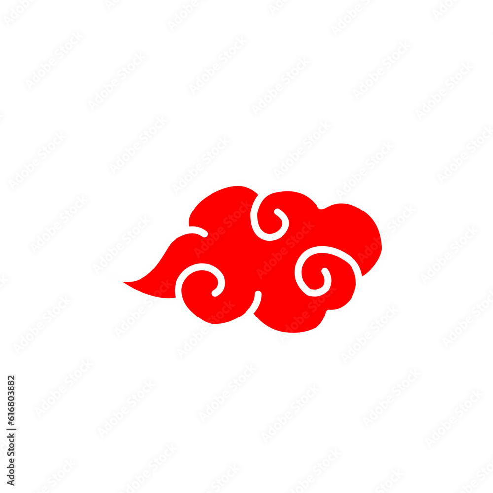 Red chinese cloud