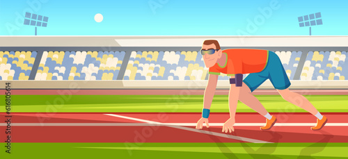 Runners outdoor. Background template with sport active peoples exact vector illustration
