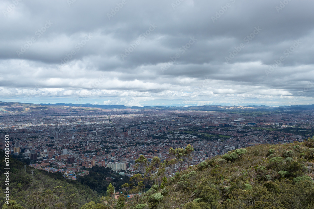Bogota colombia south american city landscape in sunny day