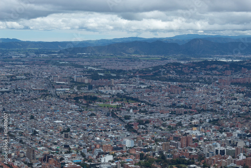 Bogota colombia Suba district viewed from a mountain