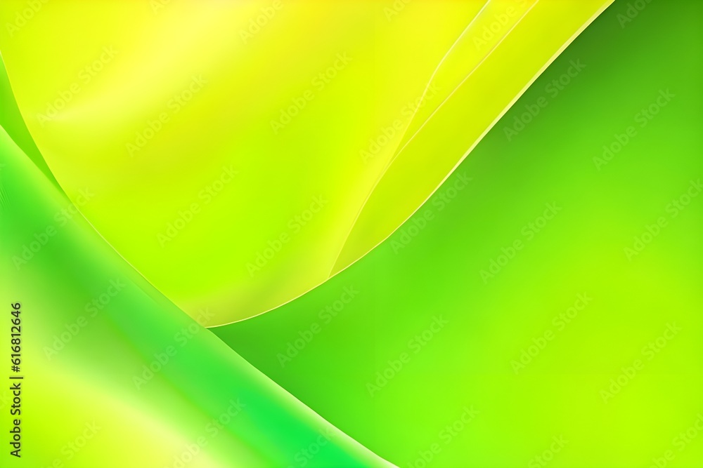 Obraz premium Sunny Lemon Yellow to Energetic Lime Green: Dynamic Color Flow Gradient