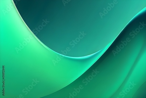 Vibrant Emerald Green to Electric Turquoise: Captivating Color Flow Gradient