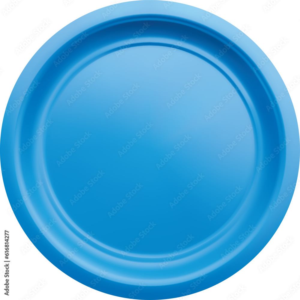 Empty Plate Top View Isolated on White Background. Vector EPS-10 Empty Plate Top View Isolated on White Background. Vector EPS-10