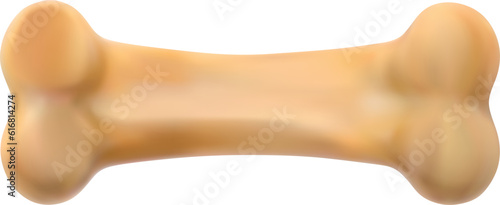 Plastiс dog bone Isolated on White Background. Vector EPS-10