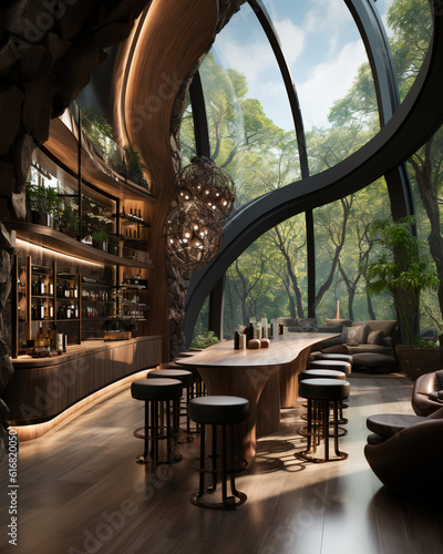 AI-Designed Hyper Modern Wine Cellar & Bar: Photorealistic 2023 Interior Design Trends and Beyond