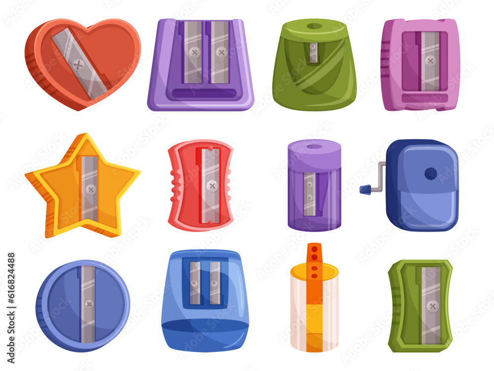 Set Of Sharpeners, Perfect For Keeping Pencils Sharp And Ready For Use. Includes Different Sizes And Styles Set Of Sharpeners, Perfect For Keeping Pencils Sharp And Ready For Use. Includes Different Sizes And Styles