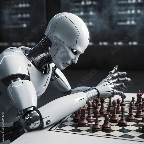 Ai robot playing chess outsmarting human levels with chess