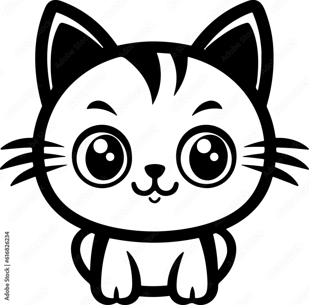 Obraz premium Vector artwork cute cat illustration