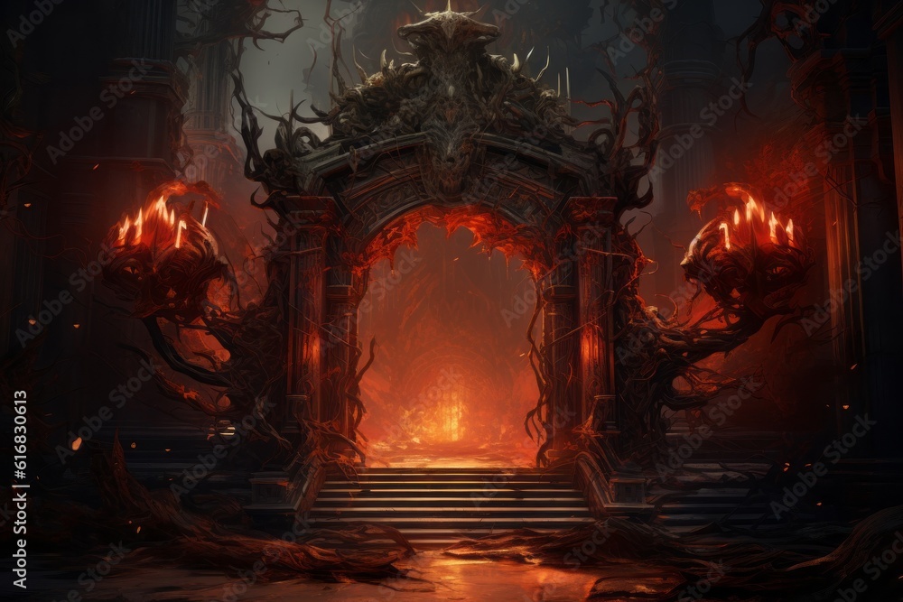 Infernal Portal to the Abyss, Generative AI Infernal Portal to the Abyss, Generative AI