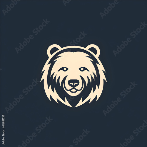 bear on a black background vector