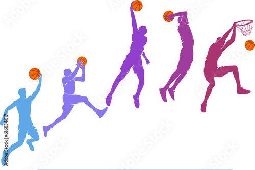 Great simple basketball dunk background design for any media