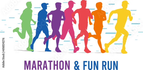 Great elegant vector colorful editable marathon poster background design for your marathon championship event	