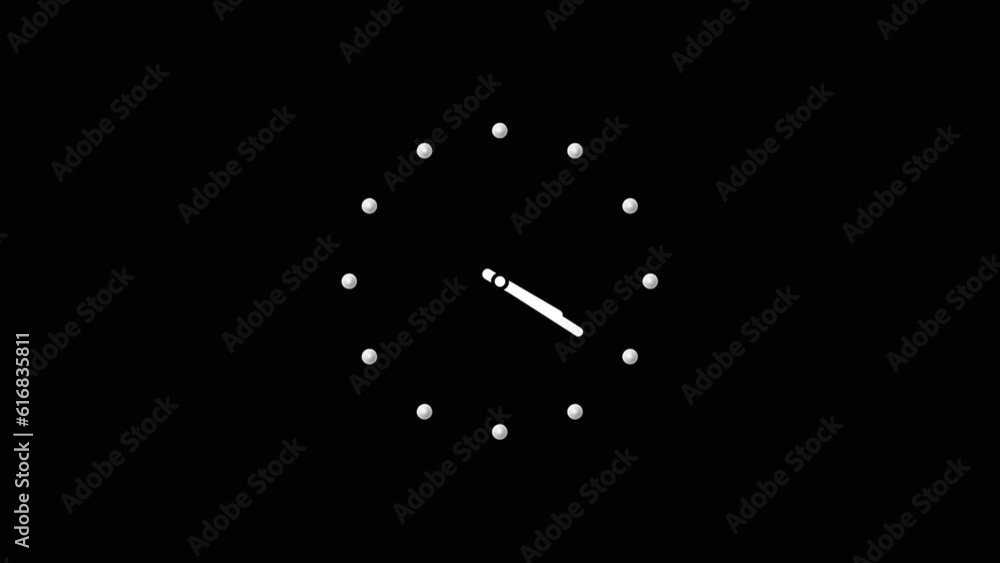 Clock Icon Counting Down 24 Hour Day Fast Speed. Clock with moving arrows 360 degree rotation and time lapse 4k video Animation Clock Icon Counting Down 24 Hour Day Fast Speed. Clock with moving arrows 360 degree rotation and time lapse 4k video Animation