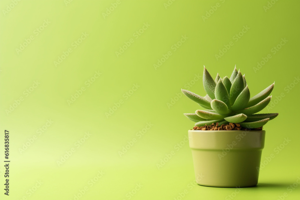 Succulent on green bright background for landing pages, blogs, social media with copy space, banner, website, landing page, Canva Succulent on green bright background for landing pages, blogs, social media with copy space, banner, website, landing page, Canva