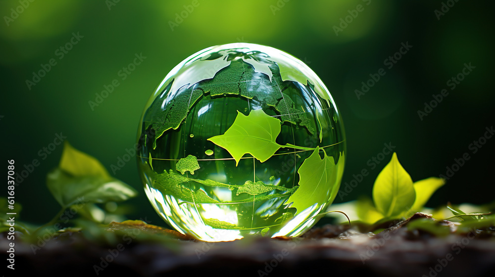 Green earth crystal sphere Green earth crystal sphere