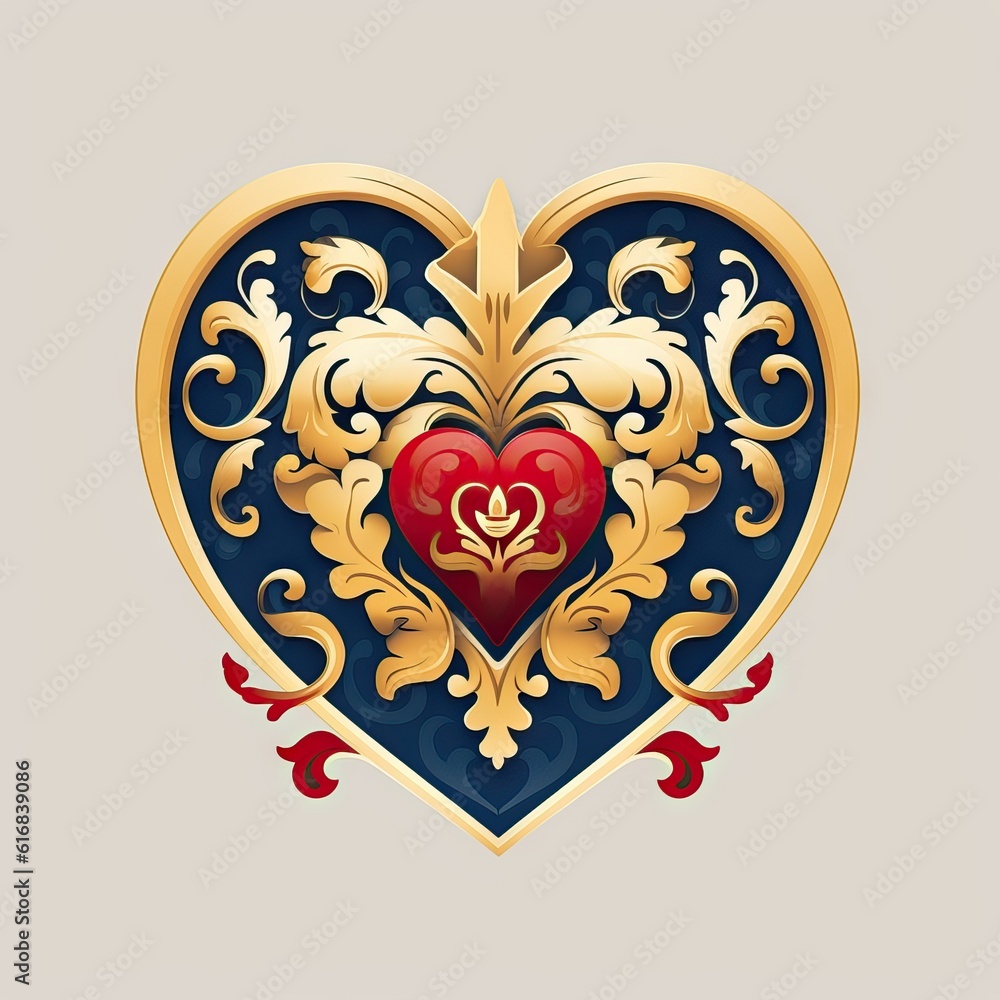 A heart shape, symbolizing love, affection, health, or liking something. Generative AI.
