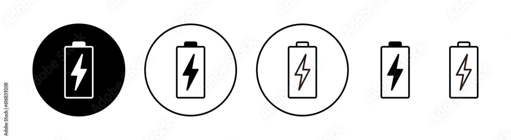 Battery icon set for web and mobile app. battery charging sign and symbol. battery charge level Battery icon set for web and mobile app. battery charging sign and symbol. battery charge level