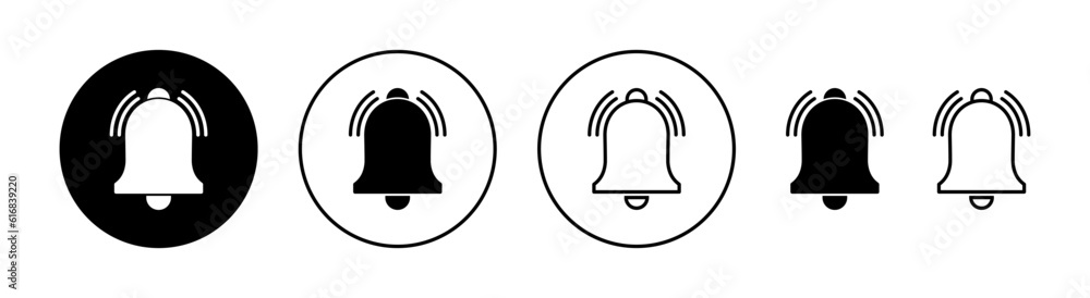 Bell Icon set for web and mobile app. Notification sign and symbol for web site design Bell Icon set for web and mobile app. Notification sign and symbol for web site design