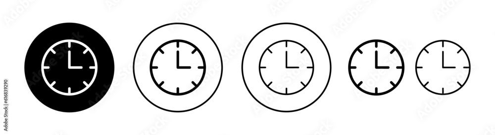 Clock icon set for web and mobile app. Time sign and symbol. watch icon Clock icon set for web and mobile app. Time sign and symbol. watch icon